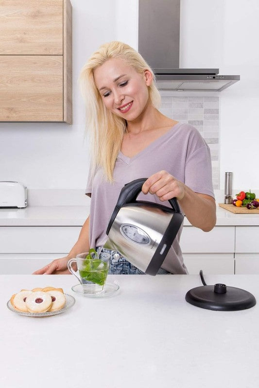 Electric Kettle 1.2L 1500W Stainless Steel Cordless Fast Boil Auto Shut Off4