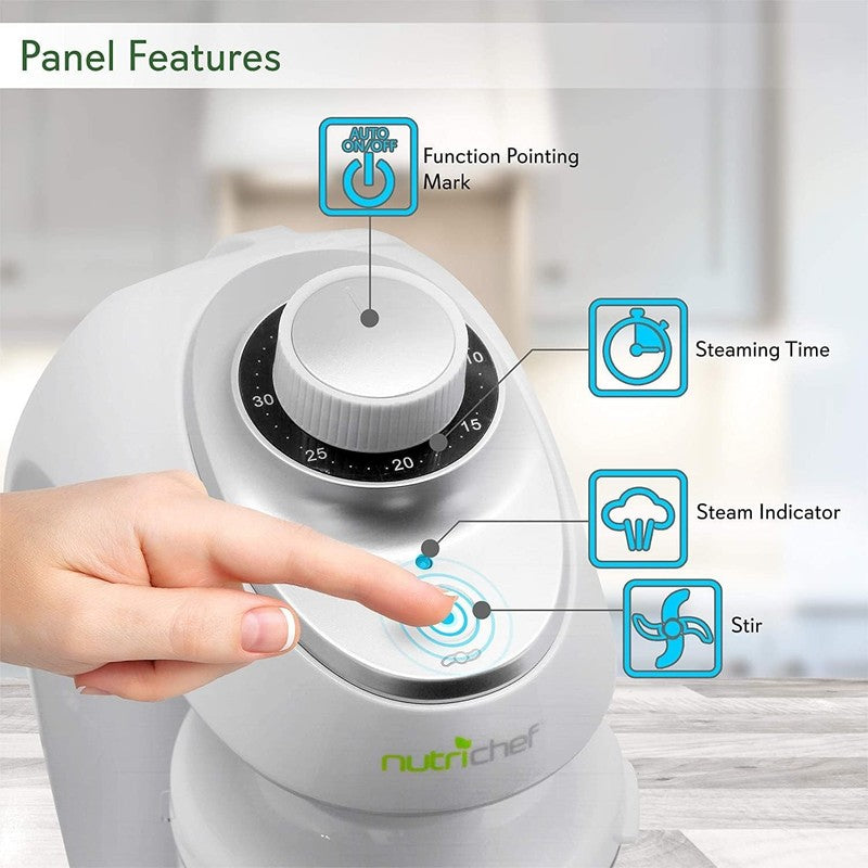 2-in-1 Baby Food Maker Steam Cooker & Blender Adjustable Timer Dishwasher Safe1