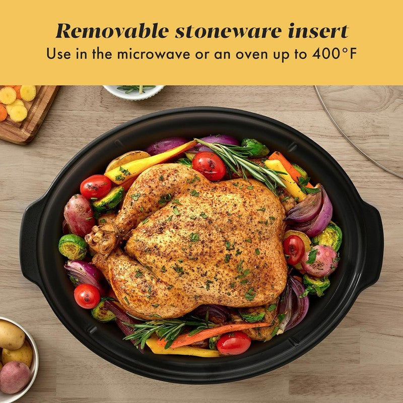 7 Quart Oval Manual Slow Cooker, Stainless Steel (SCV700-S-BR), Versatile Cookwa5