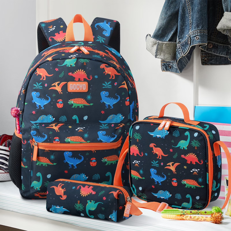 Kids Backpack for Boys, Dinosaur Waterproof Toddler Bookbag for Kids School Back9
