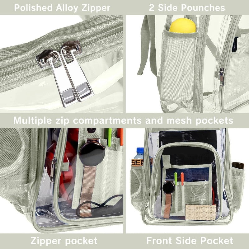 Waterproof Clear Backpack Heavy Duty PVC Transparent Large Capacity Backpack wit2