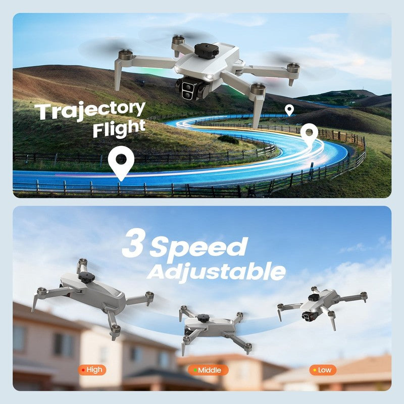 L106 GPS 4K Foldable Drone LCD Remote 249g Dual Battery Camera Gray4