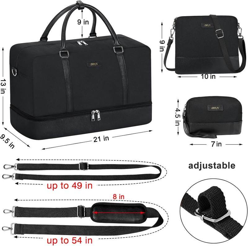 Weekender Bags for Women Overnight Bags with Shoe Compartment 21" Duffle Travel 6