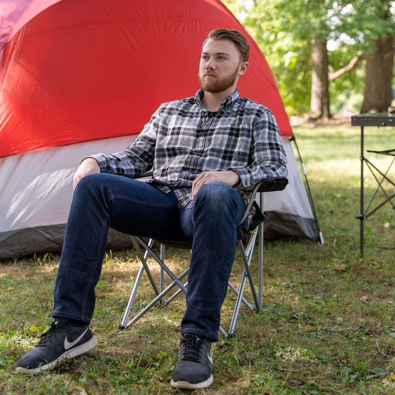 Quad Folding Camp Chair with Cup Holder, Black1