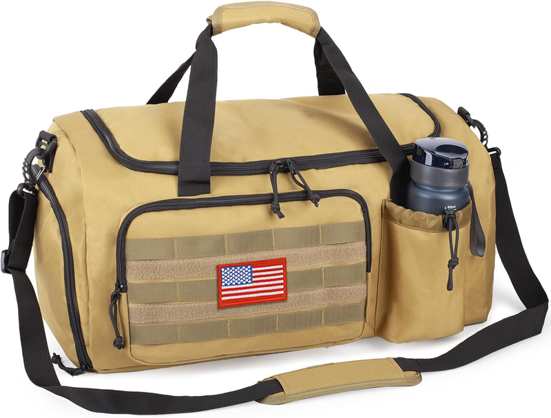 Tactical 40L Men’s Gym Duffle Bag Sport Travel Weekend Bag with Shoe Compartment0