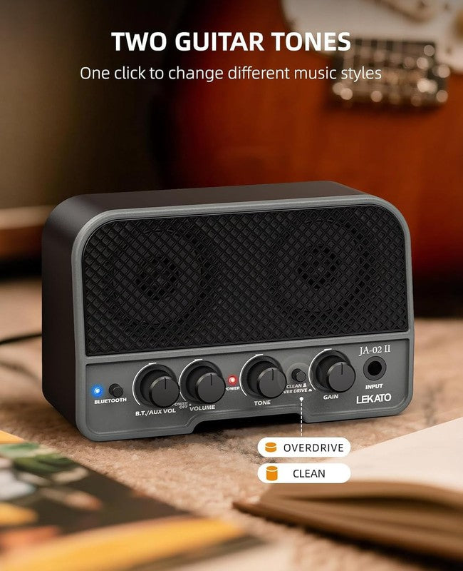 Portable 5W Mini Guitar Amp Rechargeable Electric Practice Amplifier Black1