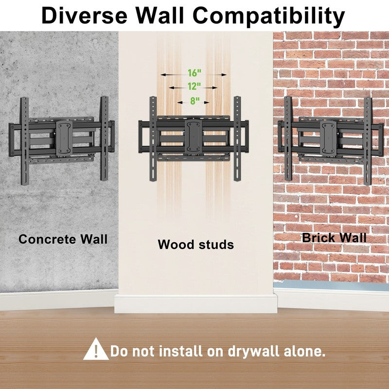 Full Motion TV Wall Mount for 47 90 Inch Tvs Swivels Tilts Extension Rotation Ho6