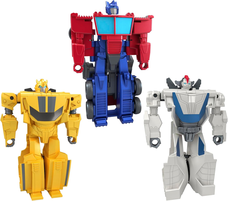 Transformers 1 Step Flip Heroes 3 Pack, 4 Inch Wheeljack, Bumblebee, 0