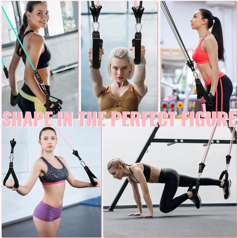 Resistance Bands w/ Handles Door Anchor Stretch Bands for Home Gym Workout5