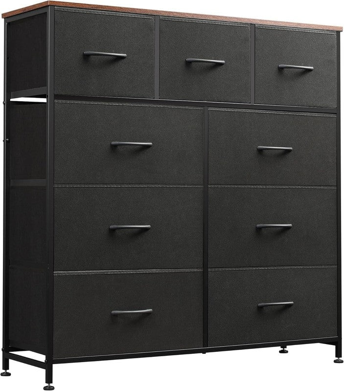 9 Drawer Dresser, Fabric Storage Tower for Bedroom, Hallway, Closet, Tall Chest 1
