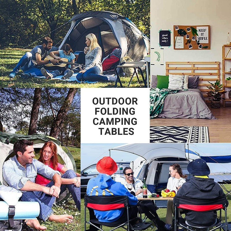 2.7Ft Black Portable Folding Card Table with Adjustable Mesh Storage Bag Card Ta3