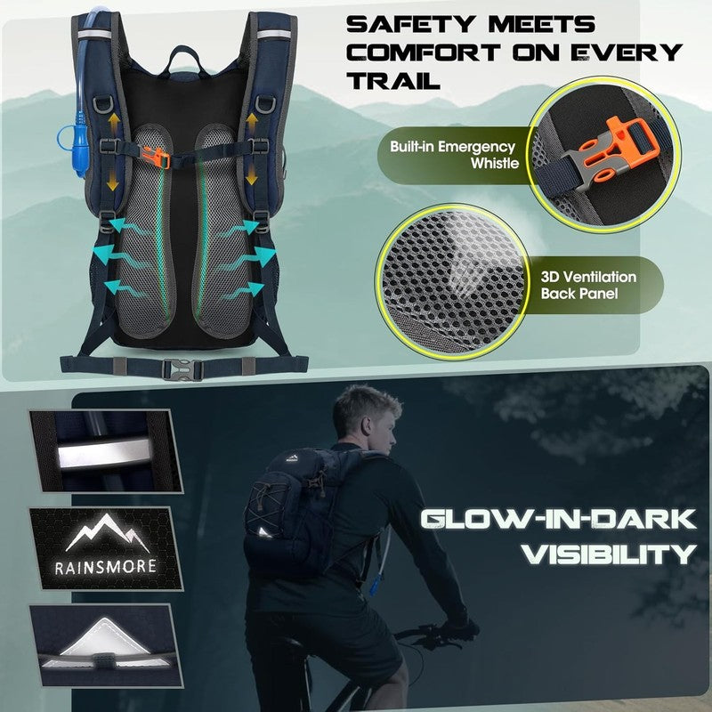 Hydration Backpack with Water Bladder, 18L Lightweight Hiking Backpack for Women5