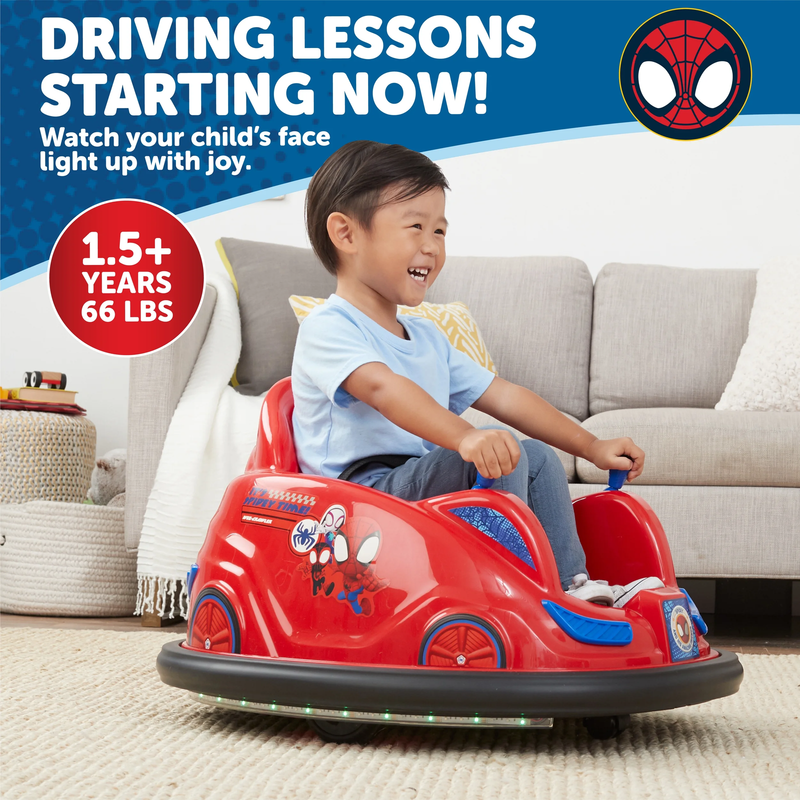6V Marvel Spidey Bumper Car Ride on Toy, by3