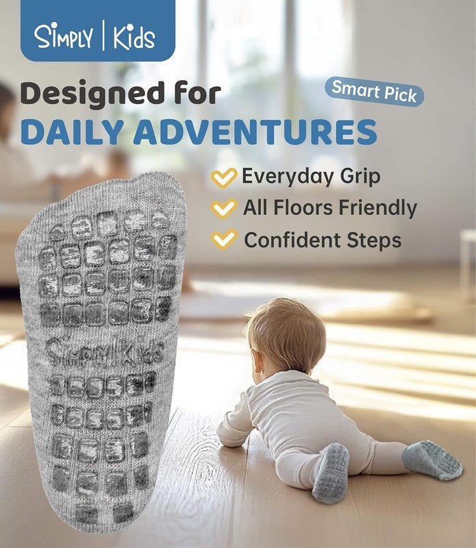Baby Non-Slip Ankle Socks – Superior Grip, Soft Cotton, for Active Toddler Girls2
