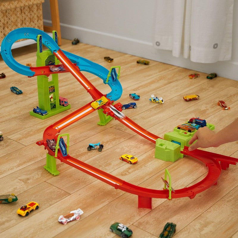 Track Set, Neon Speeders Skyscraper Speed Circuit with 1  Car1