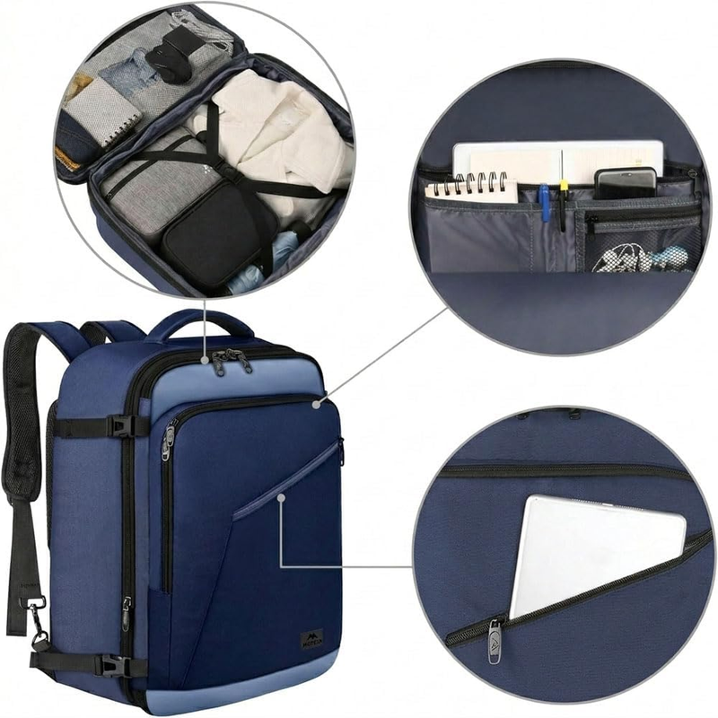 Carry On Backpack Airline Approved Expandable Travel Bag7