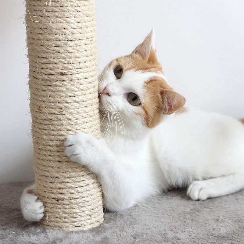3 Tier Cat Tree Condo with Scratching Posts   37.5" Brown & Tan5