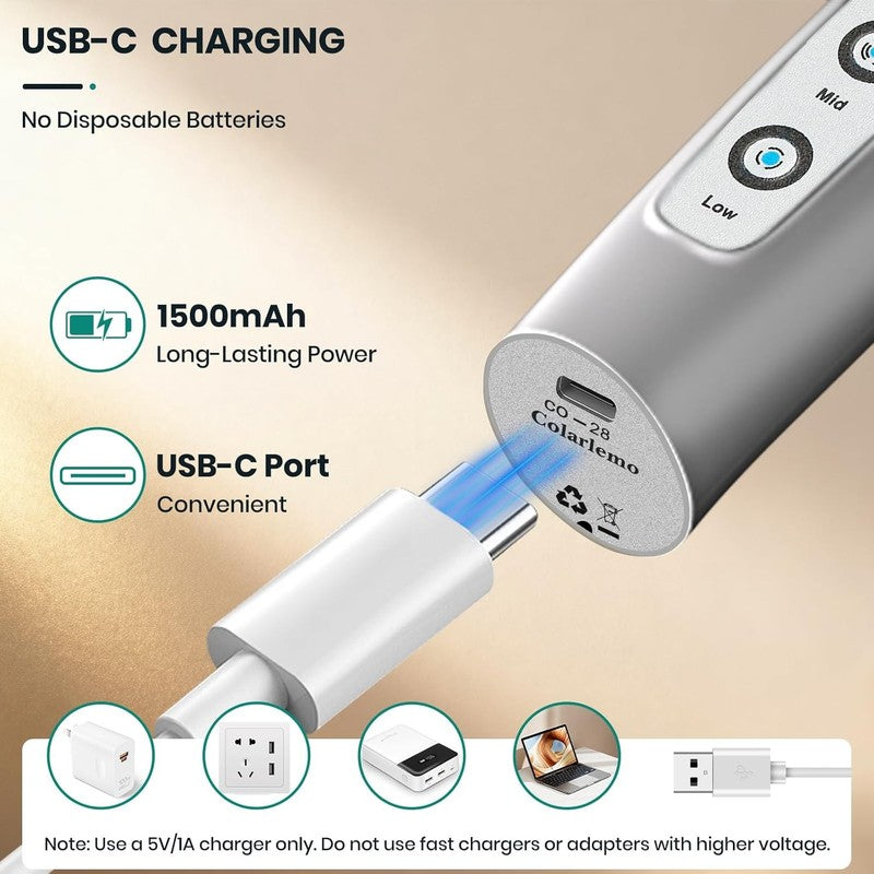 Milk Frother Handheld Rechargeable, Frother Wand Drink Mixer Electric Whisk for 3