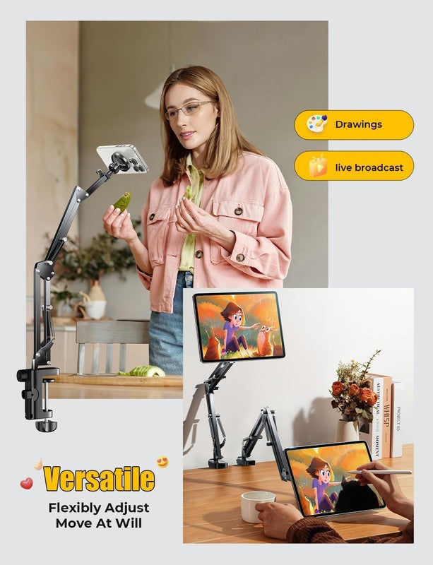 Adjustable Gooseneck Phone Holder for Bed & Desk   MagSafe Compatible Stand8