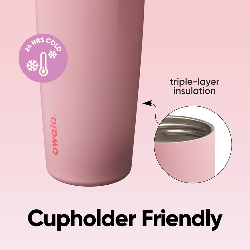 Owala FreeSip Sway 30oz Insulated Stainless Steel Bottle Pink Angel Food3