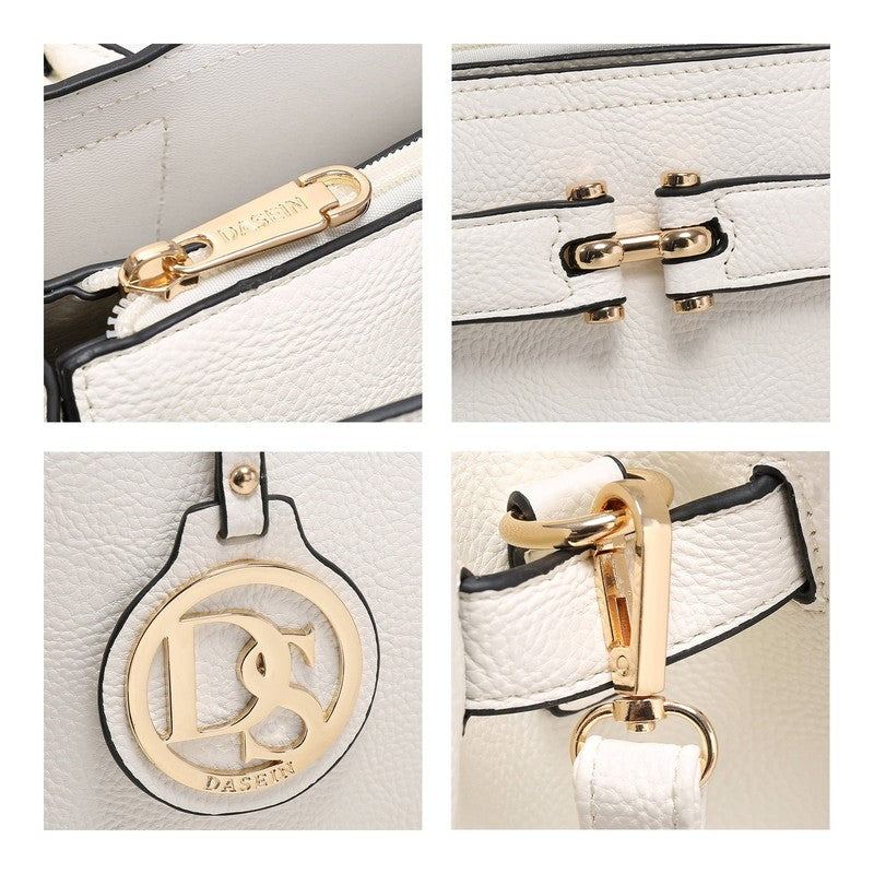 Women Satchel Handbag Top Handle Work Tote Shoulder Bag with Long Strap5