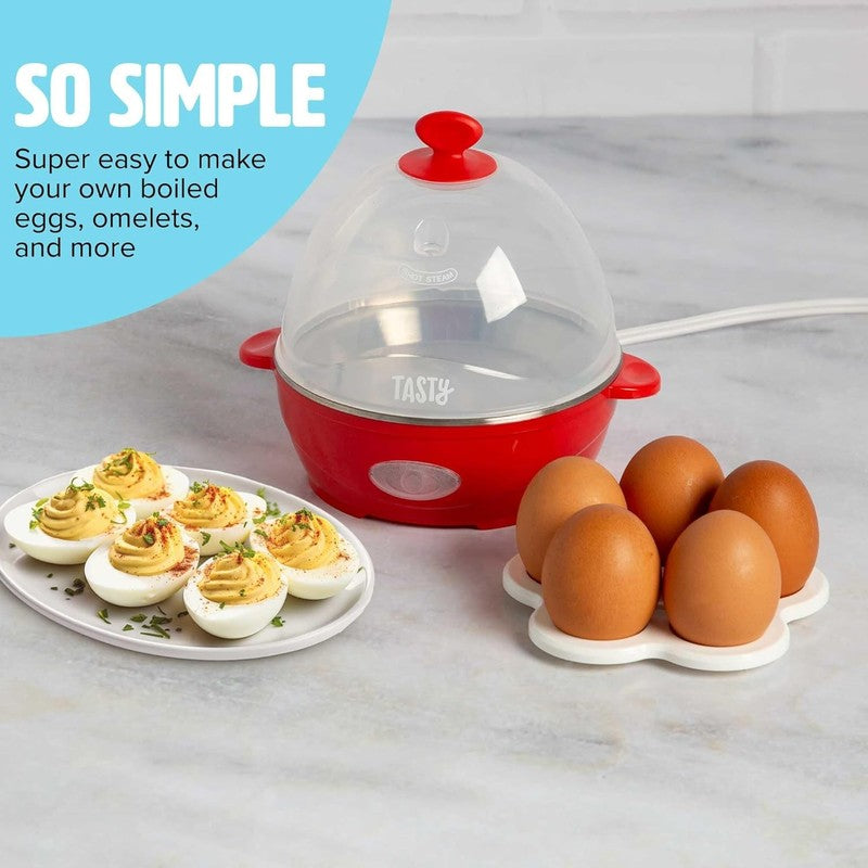 Mini Rapid Egg Cooker 5 Egg Capacity, Auto Shut Off, Red Color1