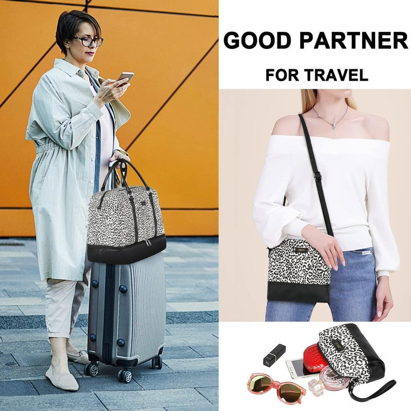 21in Women Weekender Duffle Bag 3Pc Set Carry On Travel Shoe Compartment2