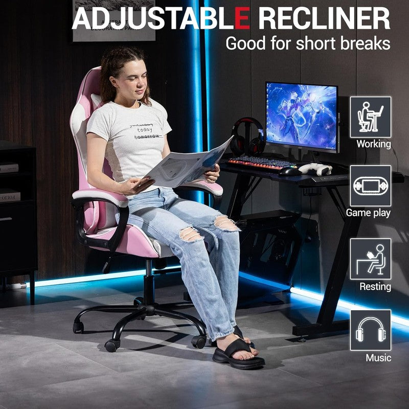 Massage Gaming Chair, Ergonomic PC Desk Chair with Headrest and Massage Lumbar S5