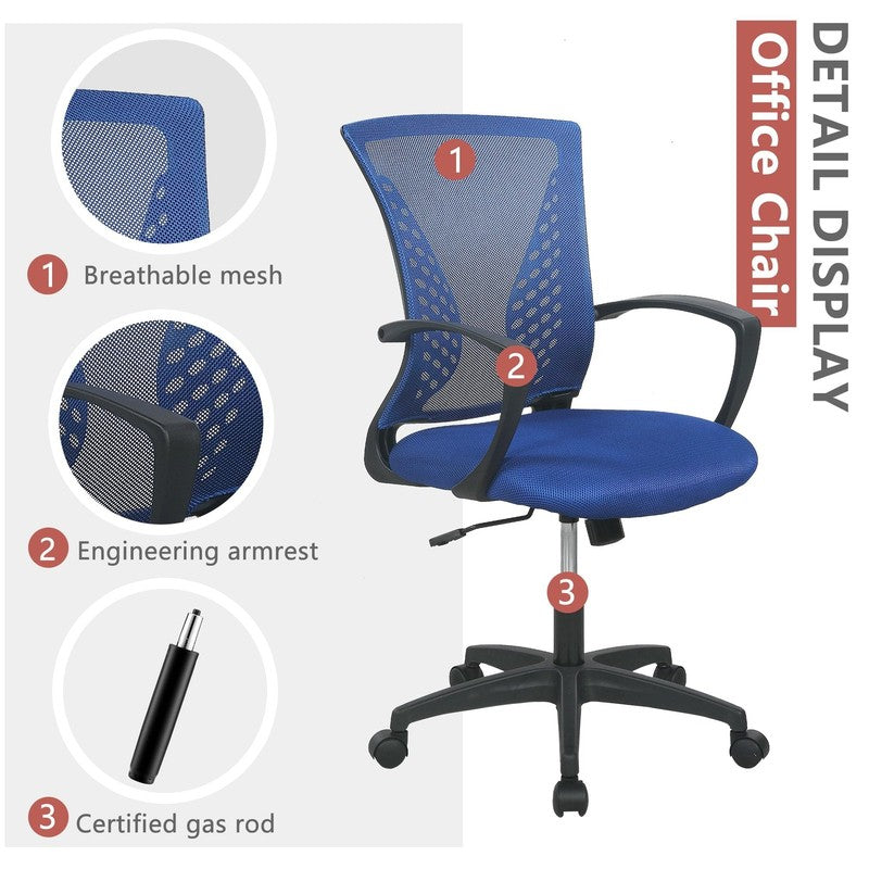 Ergonomic Office Chair, Lumbar Support, Adjustable Height with Armrests for Adul4