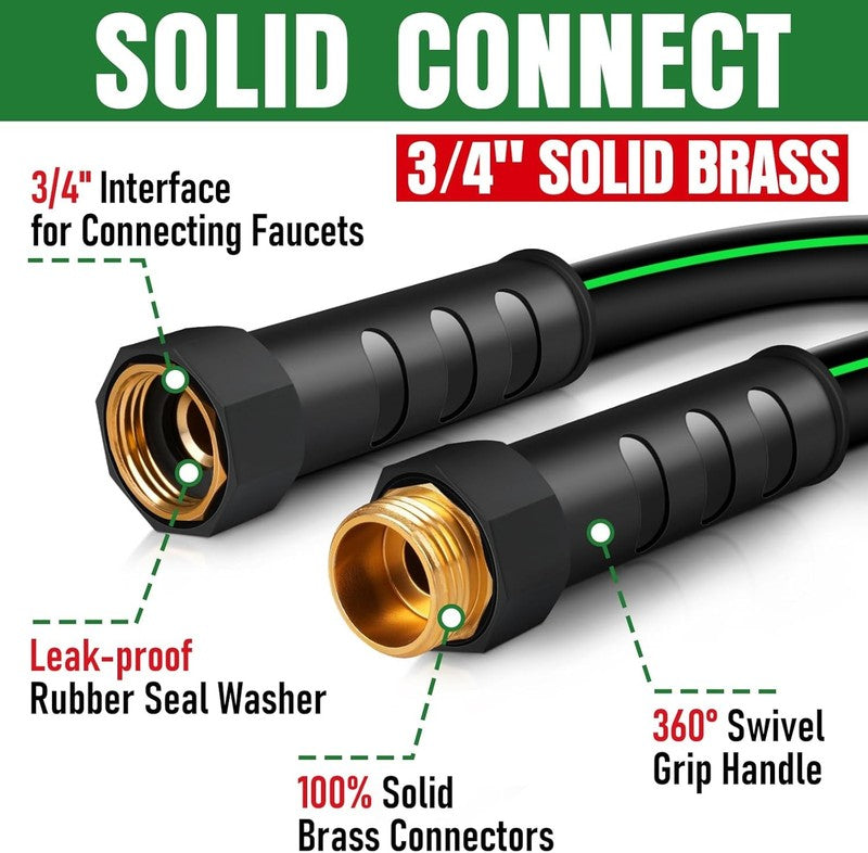 25Ft Garden Hose, Heavy Duty, Kink Resistant, Leakproof, Lightweight, Flexible2