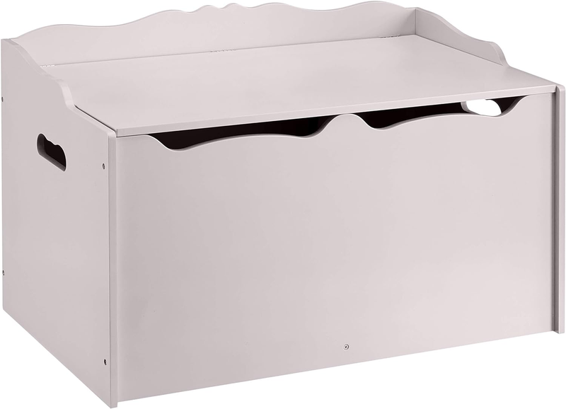 Kids Toy Box, Wooden Organizer Storage Chest, Gray, 30" X 18" X 19"11