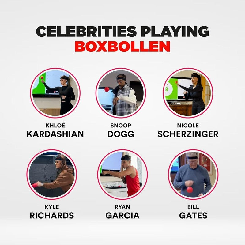  Boxing Reflex Ball - Celebrity-Endorsed Home Workout Game - App-Connected Punc3