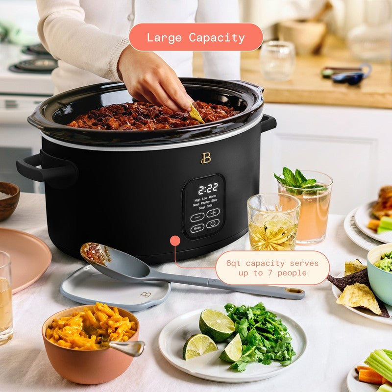6 Qt Programmable Slow Cooker, Black Sesame by Drew Barrymore2