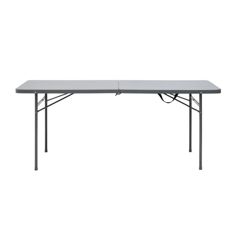 6 Foot Bi Fold Plastic Folding Table Gray2