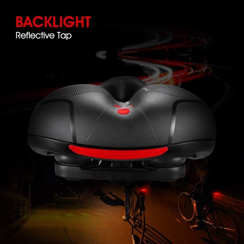 Comfort Bike Seat Cushion Dual Shock Memory Foam Waterproof Wide Saddle4