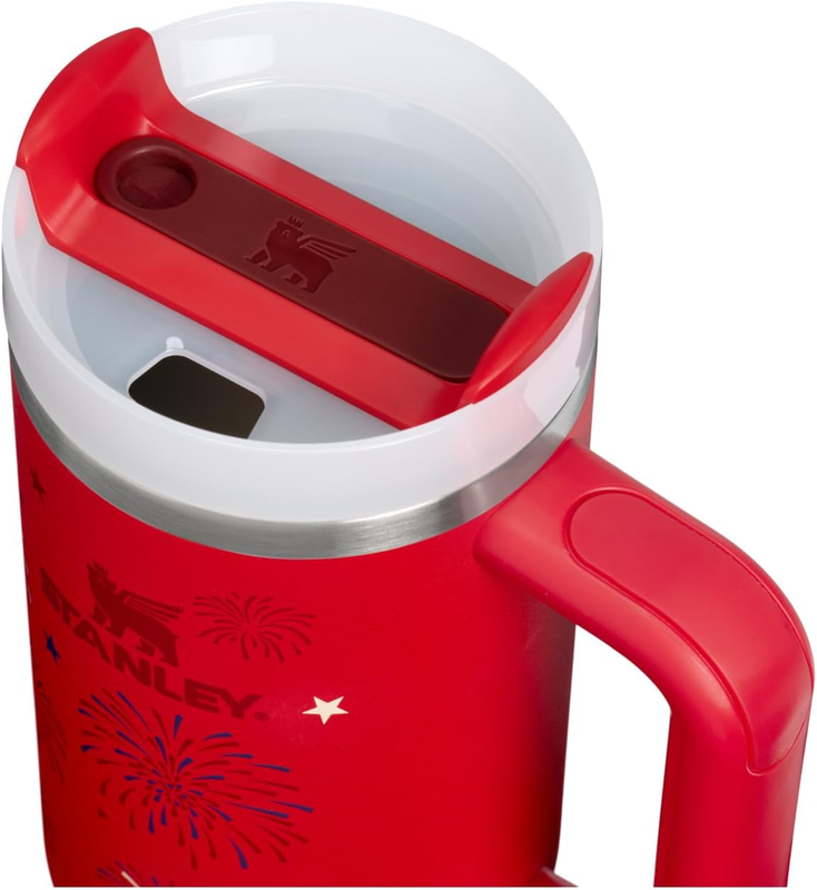 Stanley Quencher H2.0 30oz Tumbler w/ Handle Straw Insulated Chili Fireworks1