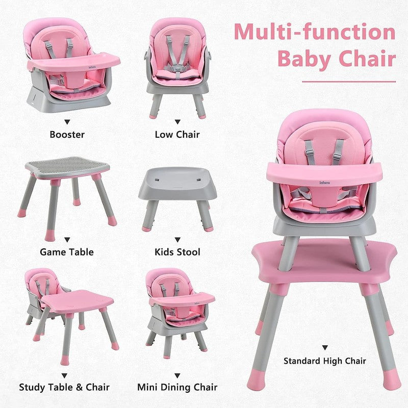 8 in 1 Baby High Chair, Convertible Highchair for Babies and Toddlers, Infant Di6