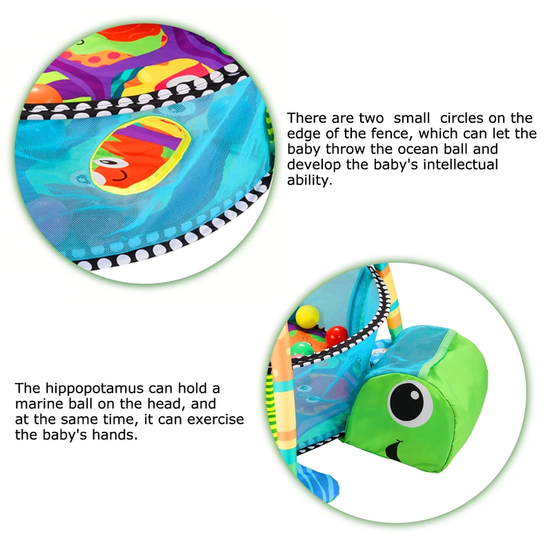 3 in 1 Baby Gym Play Mat Activity Ocean Ball Sensory Toys 0 36M8