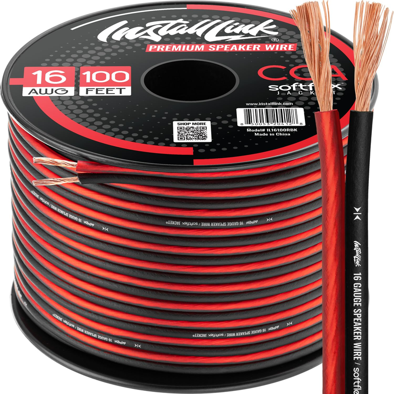 100ft 16 AWG Speaker Wire - CCA for Car & Home Theater Audio Systems0