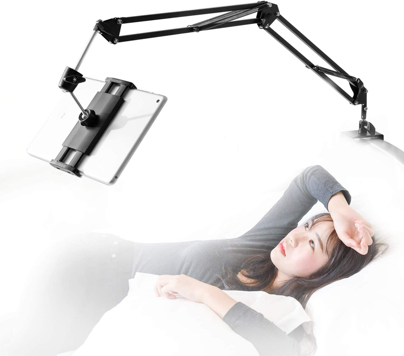 360° Rotating Tablet Stand for Bed   Fits 4.7 12.9" Devices, Aluminum Arm0