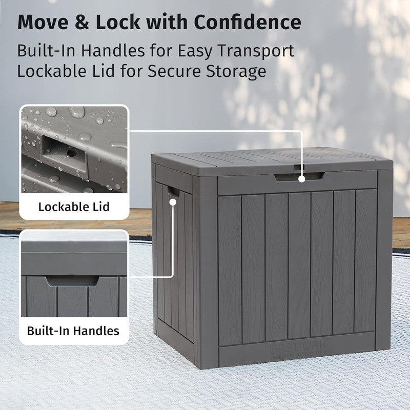 Outdoor Storage Box, 31 Gallon Deck Box Indoor and Outdoor Use, Waterproof Resin4