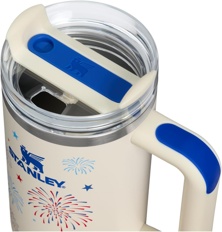 Stanley Quencher H2.0 30oz Tumbler w/ Handle Straw Insulated Fireworks1