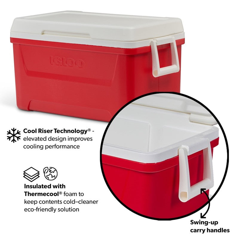 48 QT Laguna Ice Chest Cooler, Red4