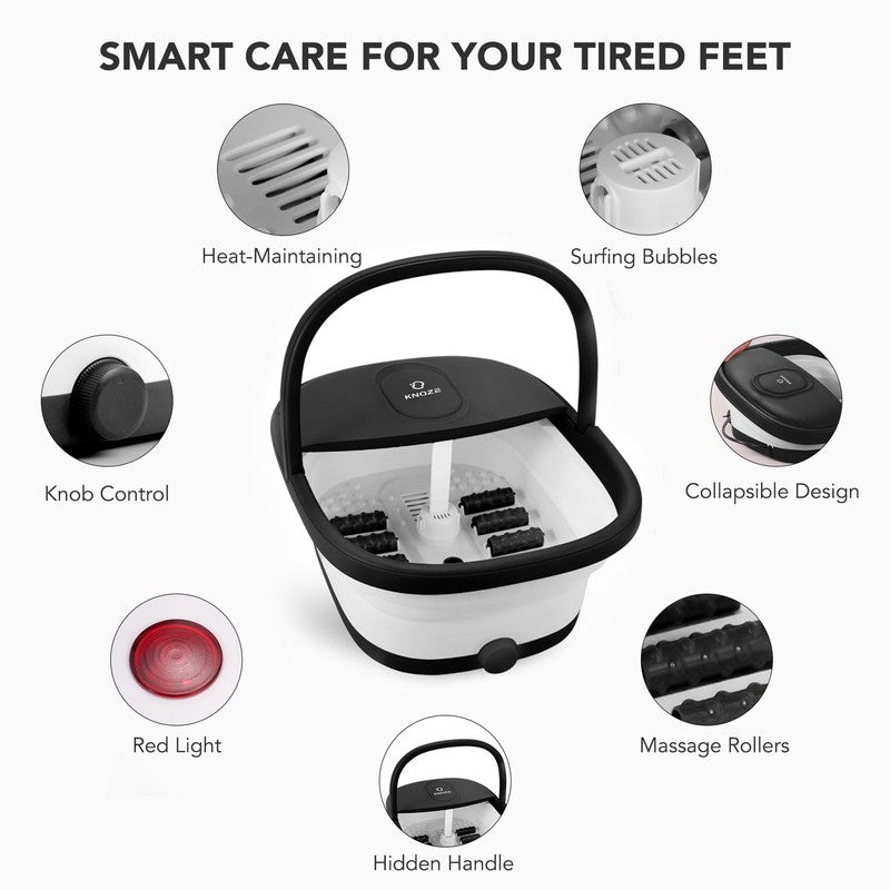 Collapsible Electric Foot Spa with Heat, Bubbles & 8 Shiatsu Rollers - Portable 6