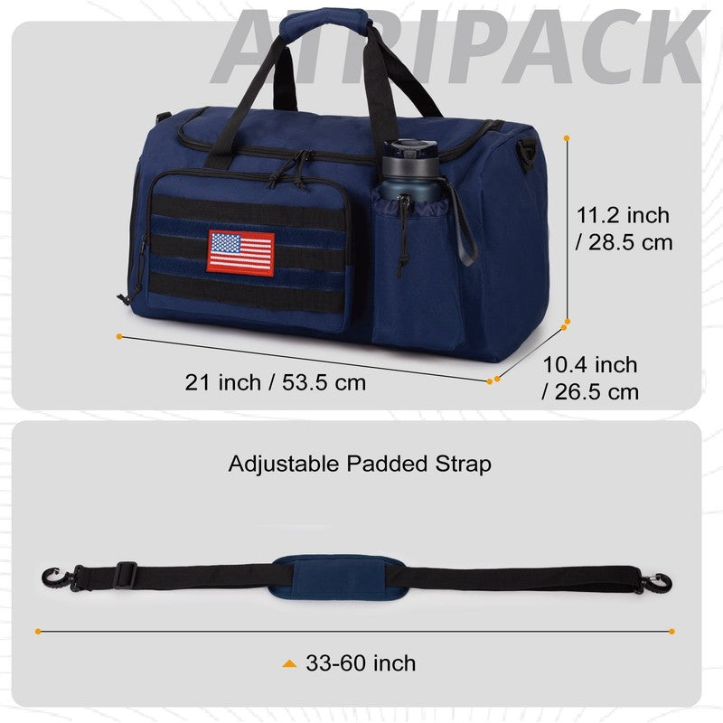 2 In 1 Gym Duffle Bag 40L Convertible Travel Bag Shoes Compartment Luggage4