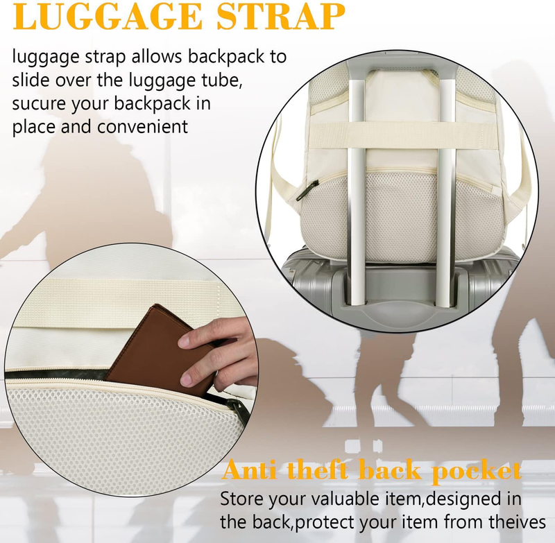 Laptop Backpack 15.6" Anti Theft Water Resistant Business Travel Bag3