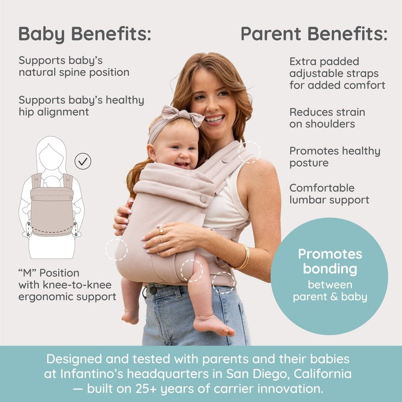 Honey Blossom Baby Carrier, Ergonomic Carrier, Adjustable Seat, Hands-Free Comfo1