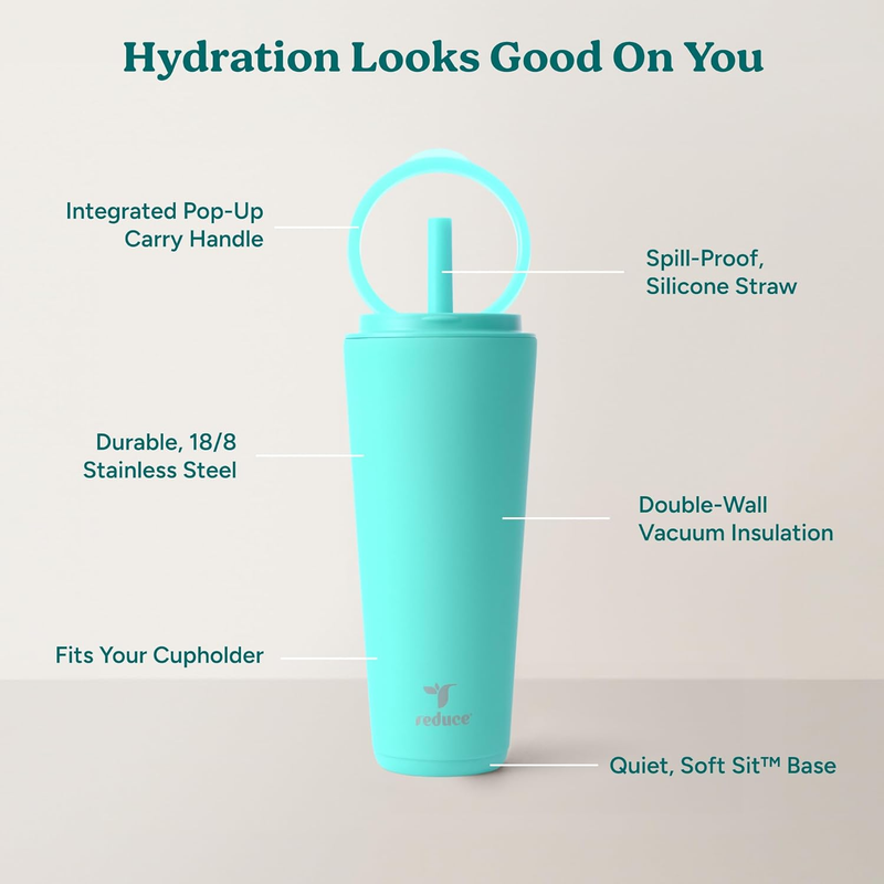 32oz Stainless Insulated Tumbler Spill Proof Flip Lid Cold 32H2