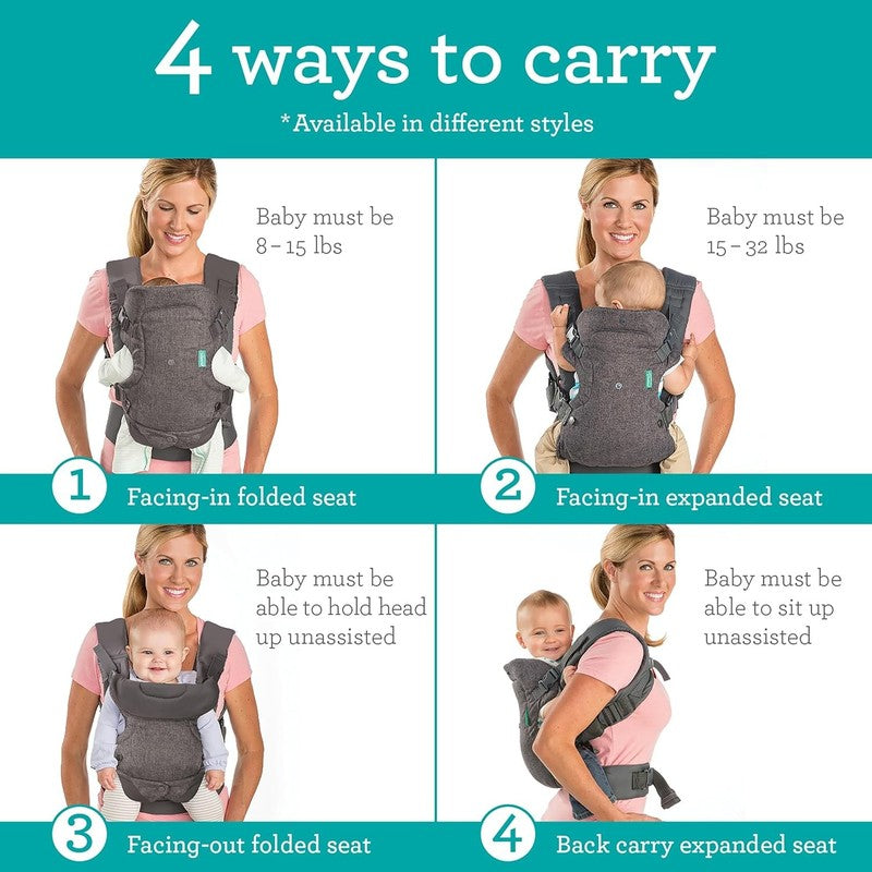Leopard 4-In-1 Adjustable Baby Carrier - Ergonomic from Newborn to Toddler1