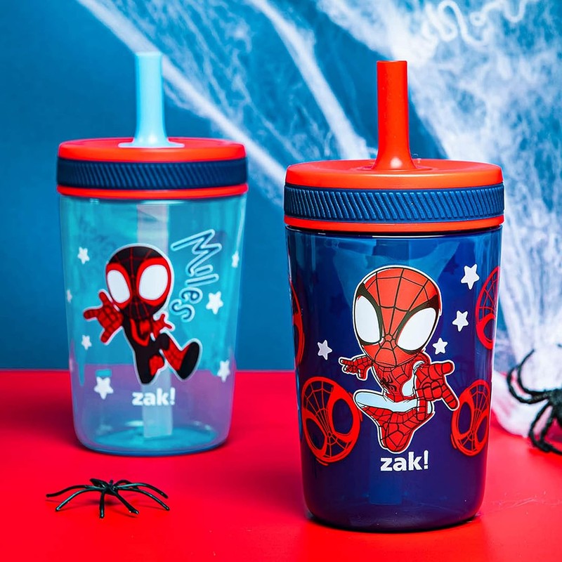 Spider Man Kelso 15Oz Toddler Cups, 2 Pack Leak Proof Sippy Cups for Kids1